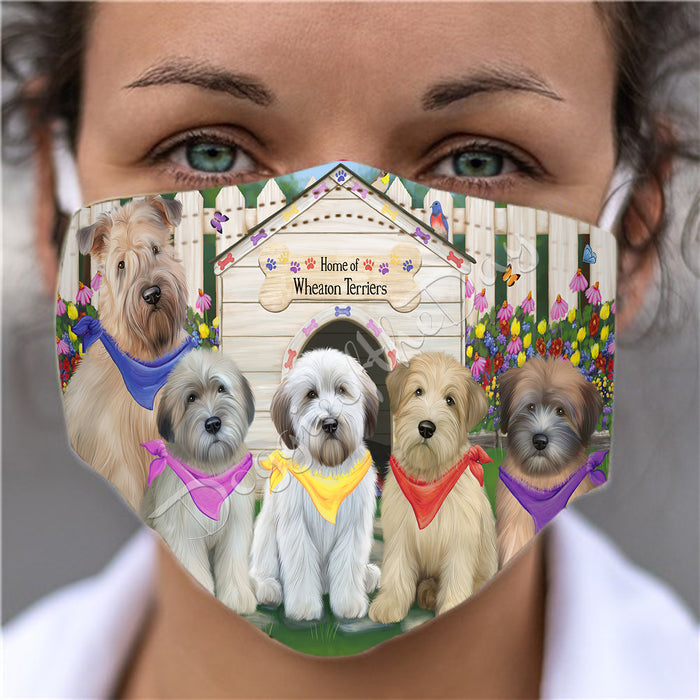 Spring Dog House Wheaton Terrier Dogs Face Mask FM48846