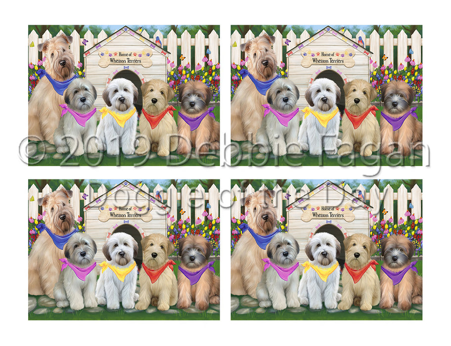 Spring Dog House Wheaten Terrier Dogs Placemat
