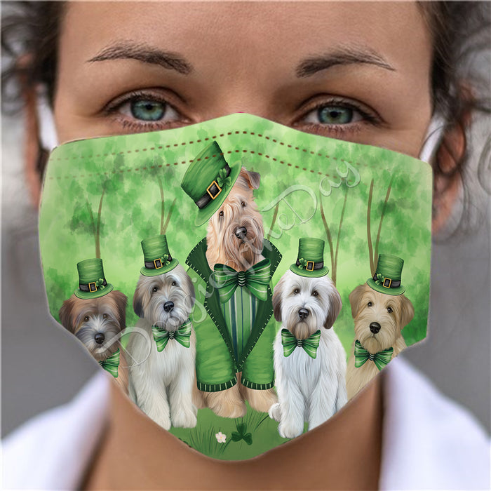 St. Patricks Day Irish Wheaton Terrier Dogs Face Mask FM50202