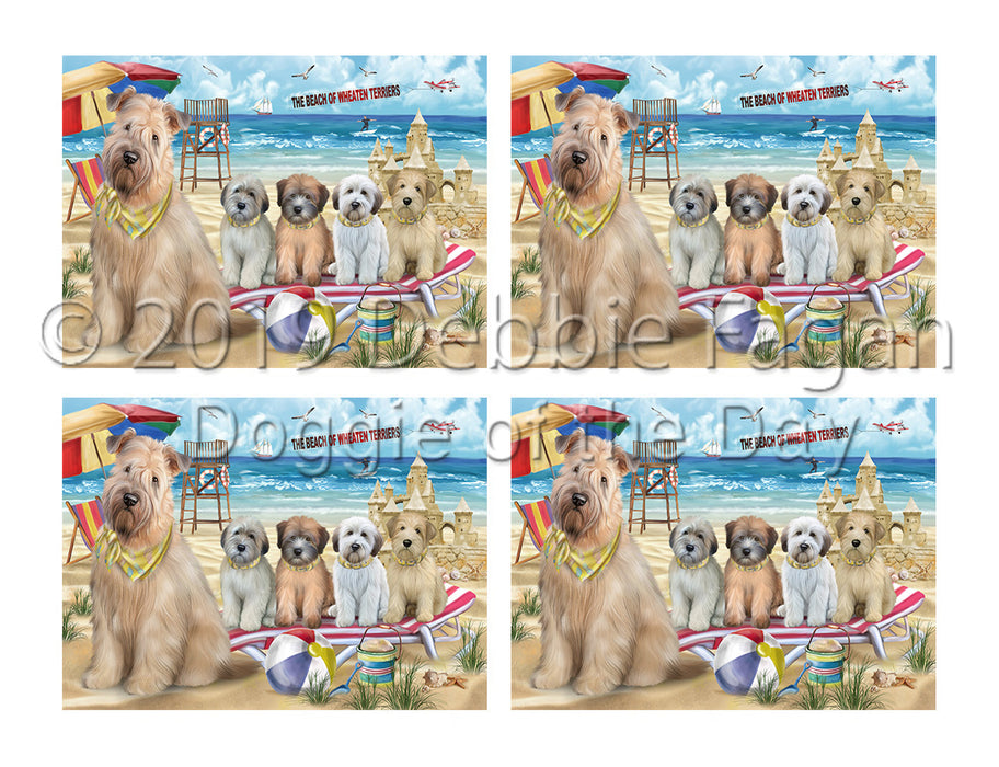 Pet Friendly Beach Wheaten Terrier Dogs Placemat