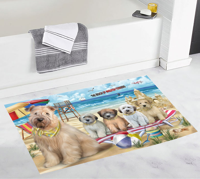 Pet Friendly Beach Wheaten Terrier Dogs Bath Mat