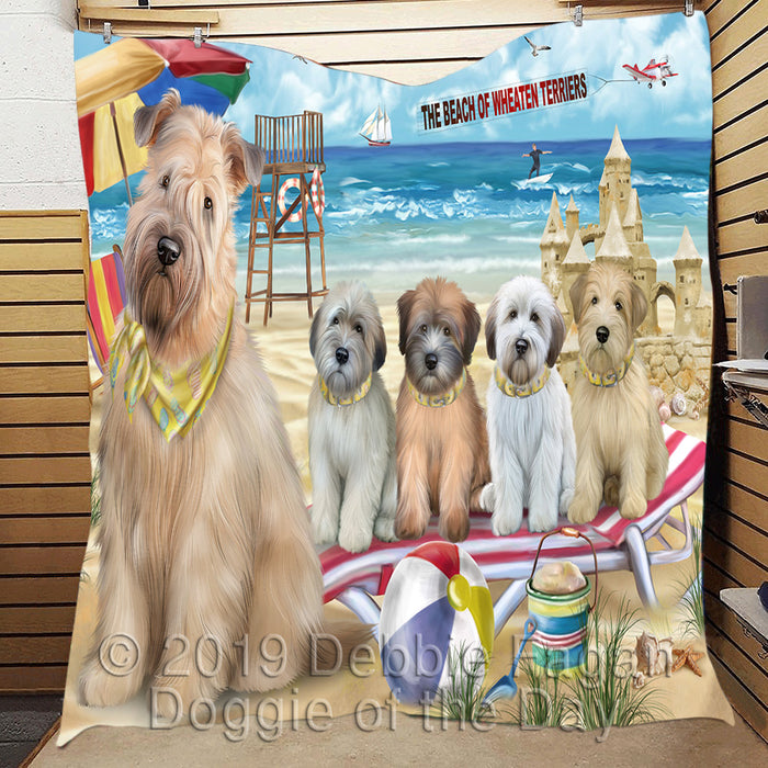 Pet Friendly Beach Wheaten Terrier Dogs Quilt