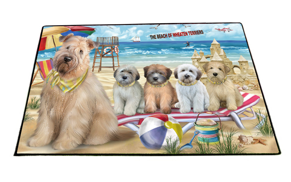 Pet Friendly Beach Wheaten Terrier Dogs Floormat FLMS55849