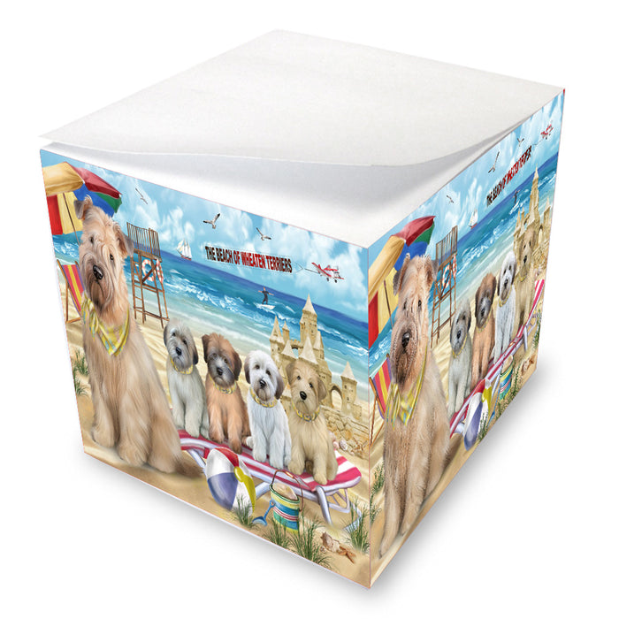 Pet Friendly Beach Wheaten Dogs Note Cube NOC-DOTD-A57151