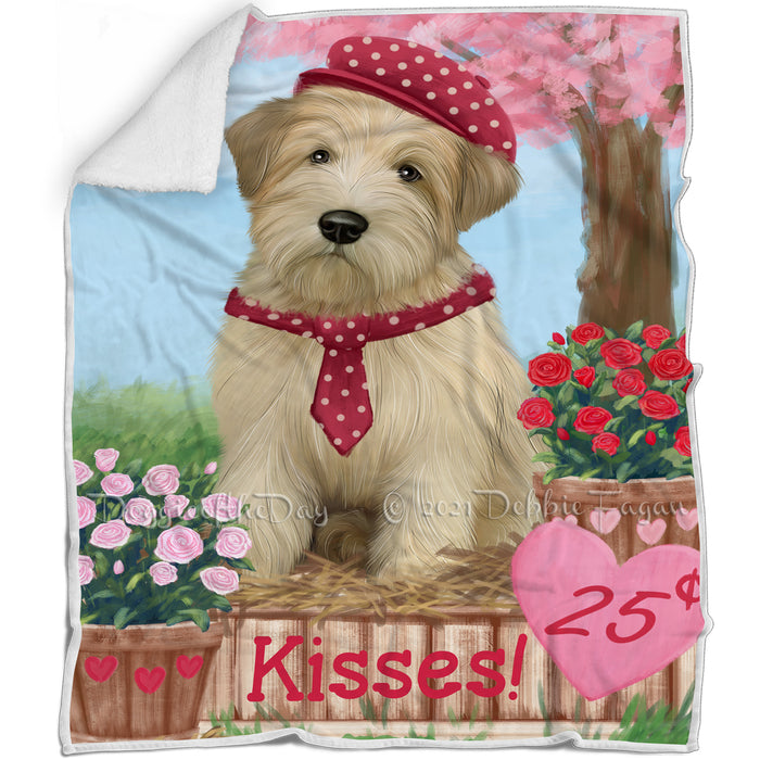 Rosie 25 Cent Kisses Wheaten Terrier Dog Blanket BLNKT125823