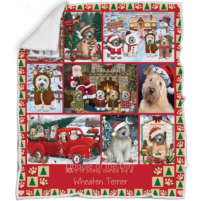 Love is Being Owned Christmas Wheaten Terrier Dogs Blanket BLNKT143510
