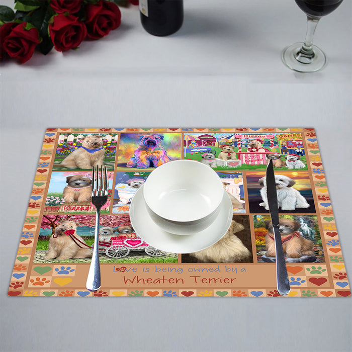 Love is Being Owned Wheaten Terrier Dog Beige Placemat