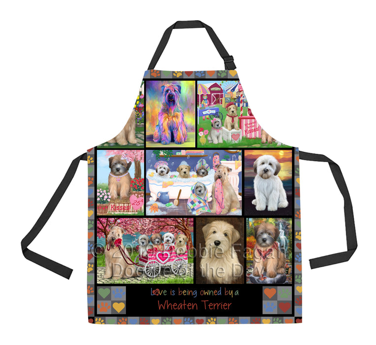 Love is Being Owned Wheaten Terrier Dog Grey Apron