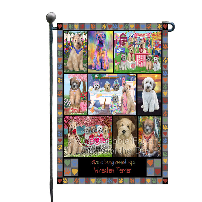 Love is Being Owned Wheaten Terrier Dog Grey Garden Flag GFLG65498