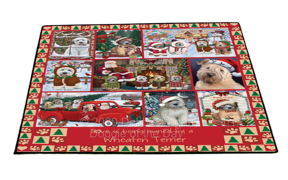 Love is Being Owned Christmas Wheaten Terrier Dogs Floormat FLMS54979