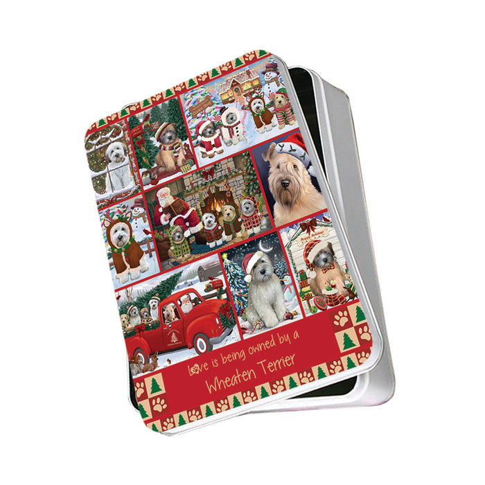 Love is Being Owned Christmas Wheaten Terrier Dogs Photo Storage Tin PITN57210