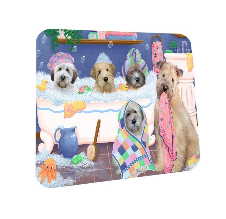 Rub A Dub Dogs In A Tub Wheaten Terriers Dog Coasters Set of 4 CST56793