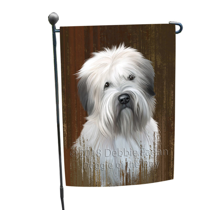 Rustic Wheaten Terrier Dog Garden Flag GFLG50490