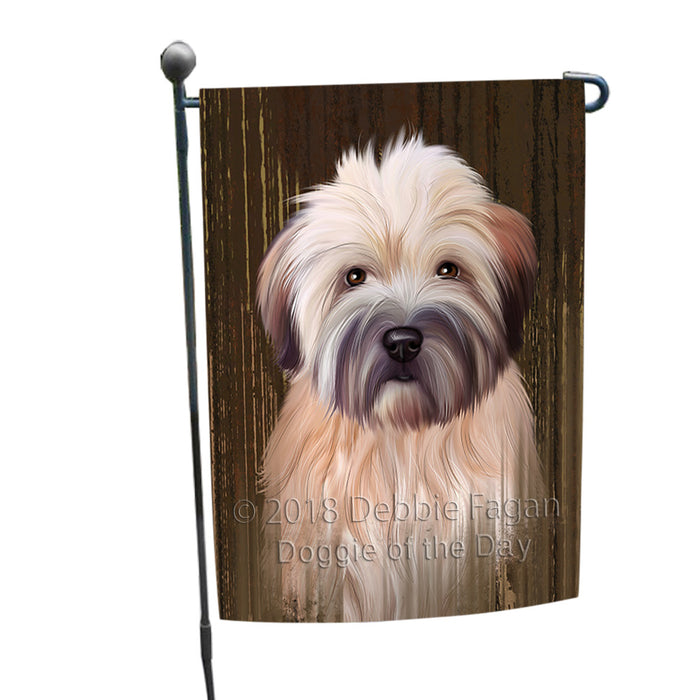 Rustic Wheaten Terrier Dog Garden Flag GFLG50491