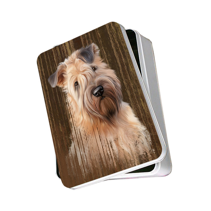 Rustic Wheaten Terrier Dog Photo Storage Tin PITN50606