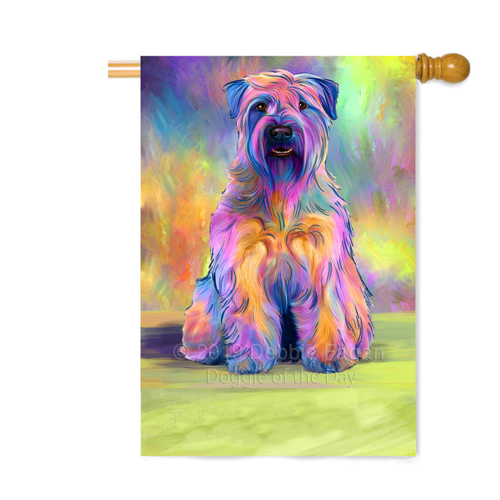 Personalized Paradise Wave Wheaten Terrier Dog Custom House Flag FLG-DOTD-A60150