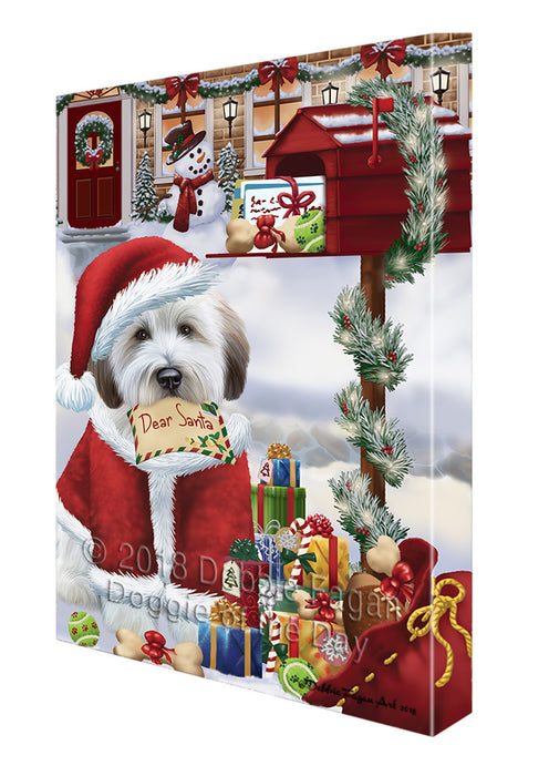 Wheaten Terrier Dog Dear Santa Letter Christmas Holiday Mailbox Canvas Print Wall Art Décor CVS99872