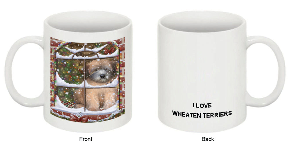 Please Come Home For Christmas Wheaten Terrier Dog Sitting In Window Coffee Mug MUG49049