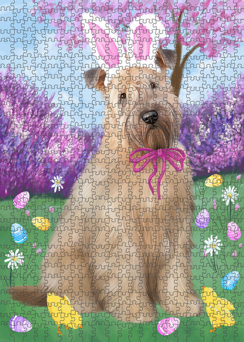 Easter Holiday Wheaten Terrier Dog Puzzle with Photo Tin PUZL96044