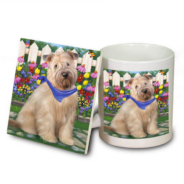 Spring Floral Wheaten Terrier Dog Mug and Coaster Set MUC52222