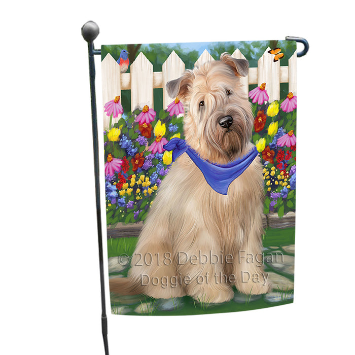 Spring Floral Wheaten Terrier Dog Garden Flag GFLG52227