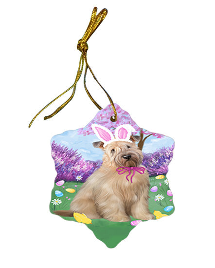 Easter Holiday Wheaten Terrier Dog Star Porcelain Ornament SPOR57352
