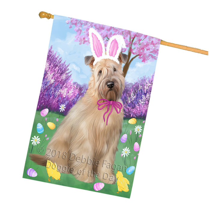 Easter Holiday Wheaten Terrier Dog House Flag FLG57638