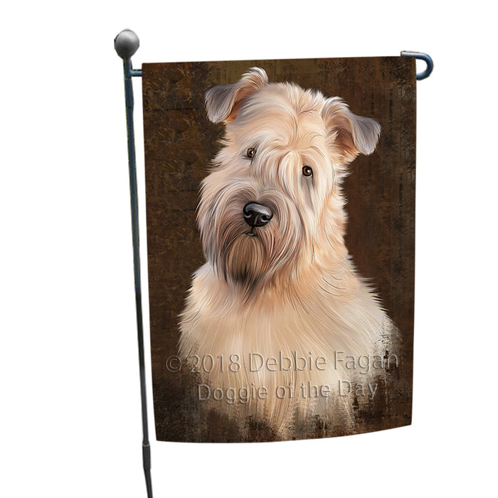 Rustic Wheaten Terrier Dog Garden Flag GFLG54562