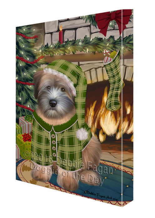 The Stocking was Hung Wheaten Terrier Dog Canvas Print Wall Art Décor CVS120851