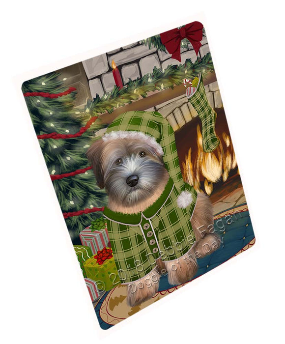 The Stocking was Hung Wheaten Terrier Dog Large Refrigerator / Dishwasher Magnet RMAG96216