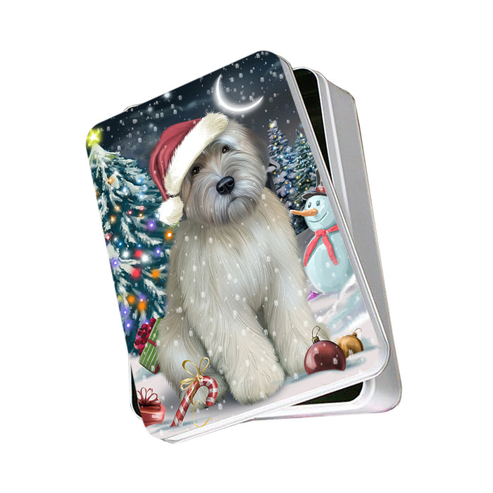 Have a Holly Jolly Wheaten Terrier Dog Christmas Photo Storage Tin PITN51684