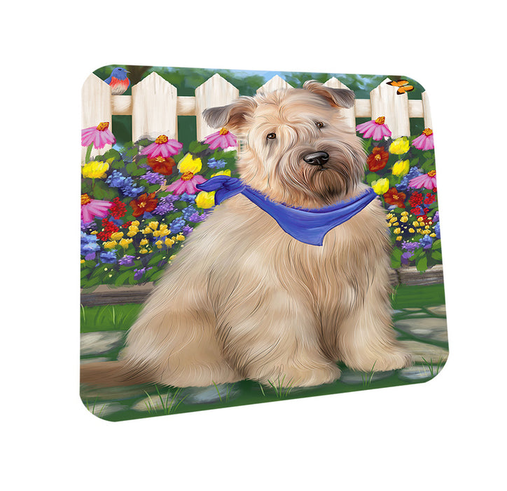 Spring Floral Wheaten Terrier Dog Coasters Set of 4 CST52241