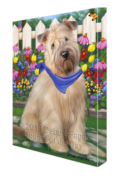 Spring Floral Wheaten Terrier Dog Canvas Print Wall Art Décor CVS87335