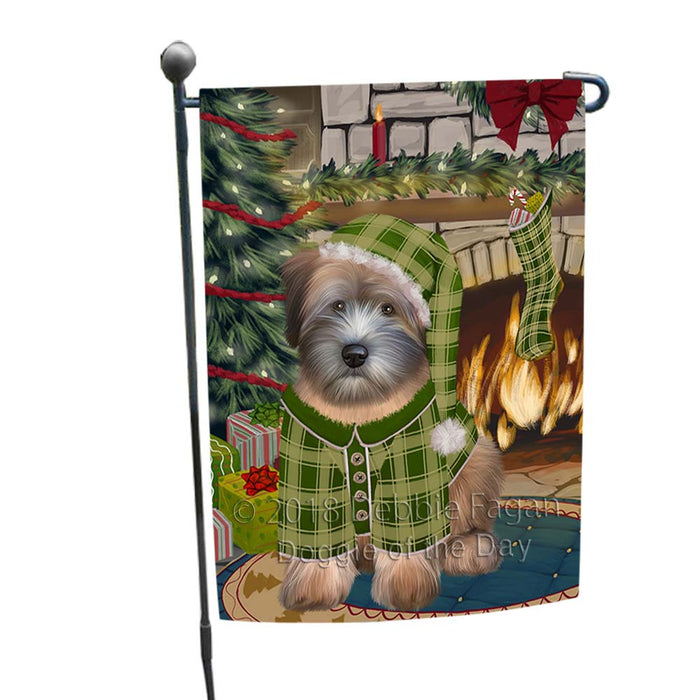 The Stocking was Hung Wheaten Terrier Dog Garden Flag GFLG55951