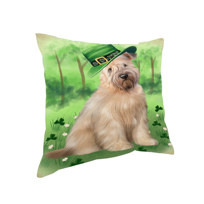 St. Patricks Day Irish Portrait Wheaten Terrier Dog Pillow PIL86332