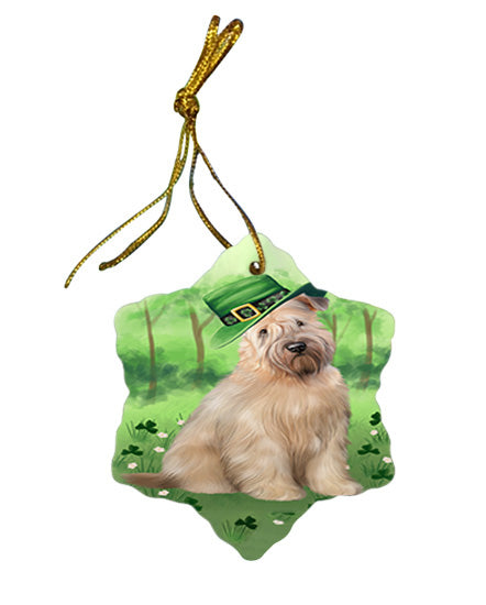 St. Patricks Day Irish Portrait Wheaten Terrier Dog Star Porcelain Ornament SPOR57995