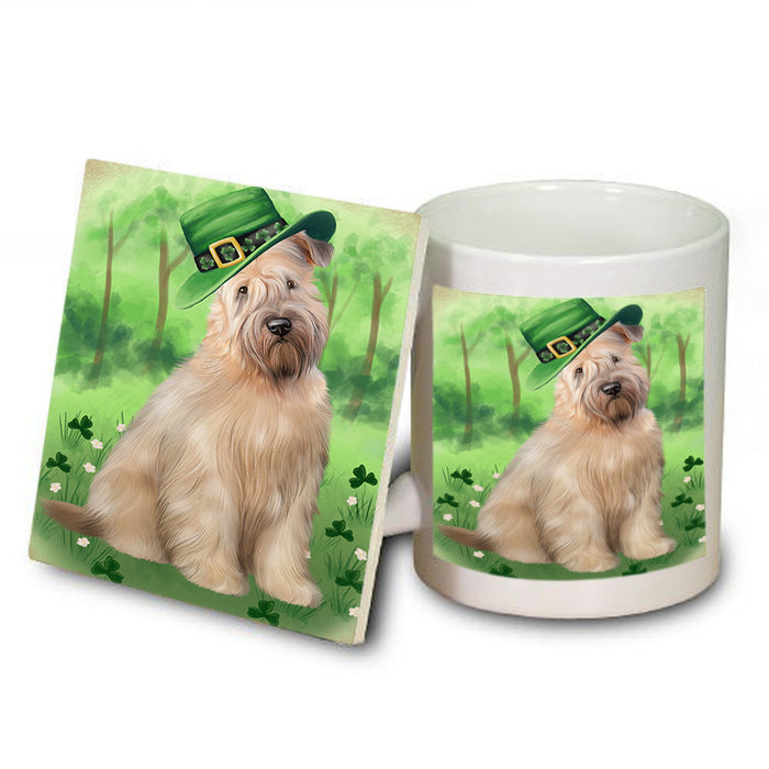 St. Patricks Day Irish Portrait Wheaten Terrier Dog Mug and Coaster Set MUC57047