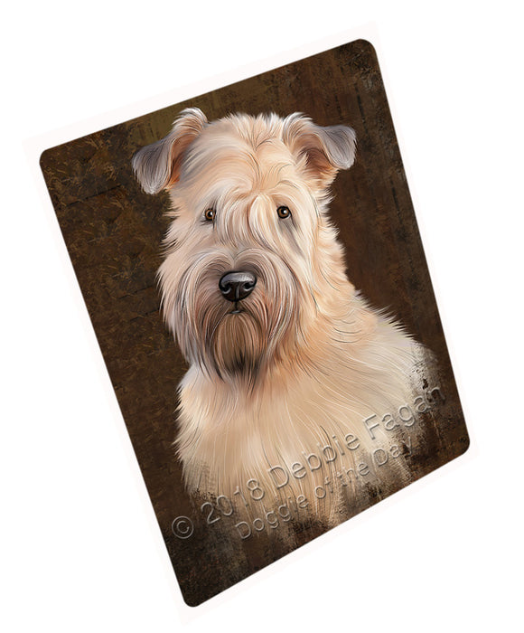 Rustic Wheaten Terrier Dog Large Refrigerator / Dishwasher Magnet RMAG87882