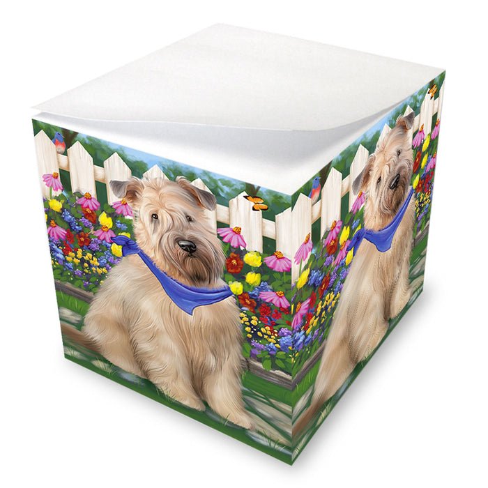Spring Floral Wheaten Terrier Dog Note Cube NOC52230
