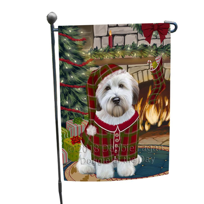 The Stocking was Hung Wheaten Terrier Dog Garden Flag GFLG55952