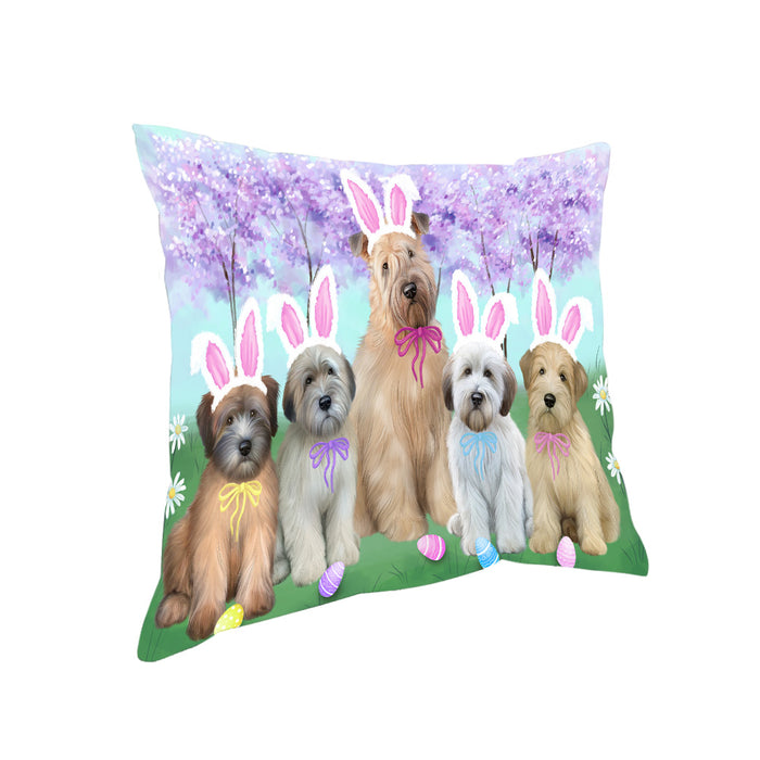 Easter Holiday Wheaten Terriers Dog Pillow PIL82140