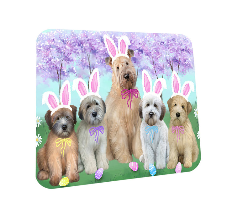 Easter Holiday Wheaten Terriers Dog Coasters Set of 4 CST56910