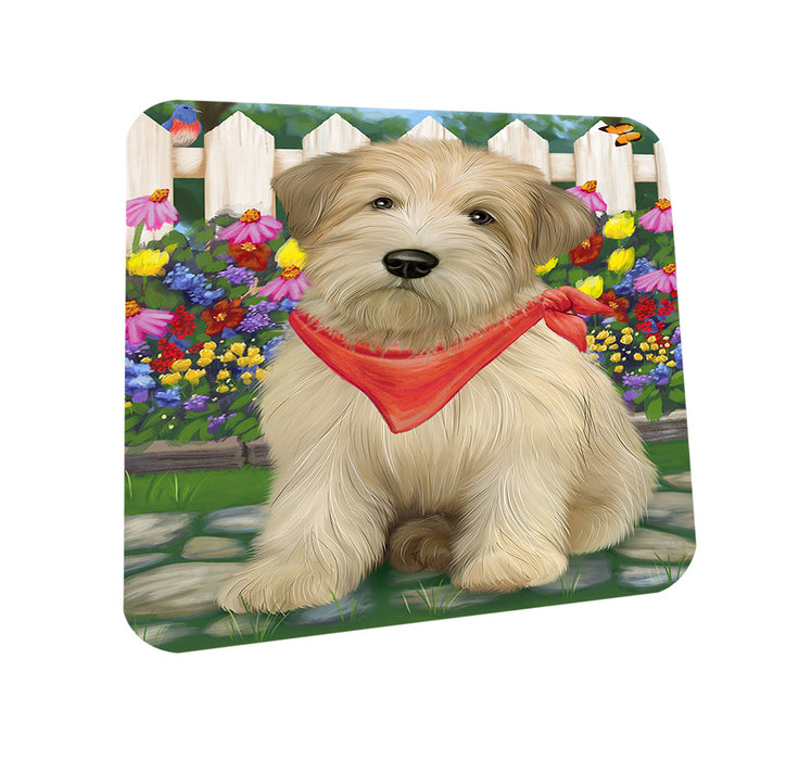 Spring Floral Wheaten Terrier Dog Coasters Set of 4 CST52242