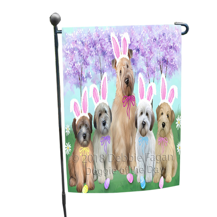 Easter Holiday Wheaten Terriers Dog Garden Flag GFLG57590