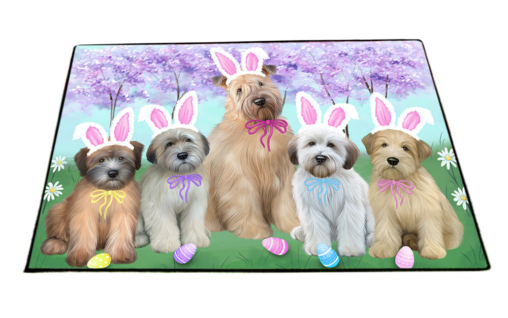 Easter Holiday Wheaten Terriers Dog Floormat FLMS53796