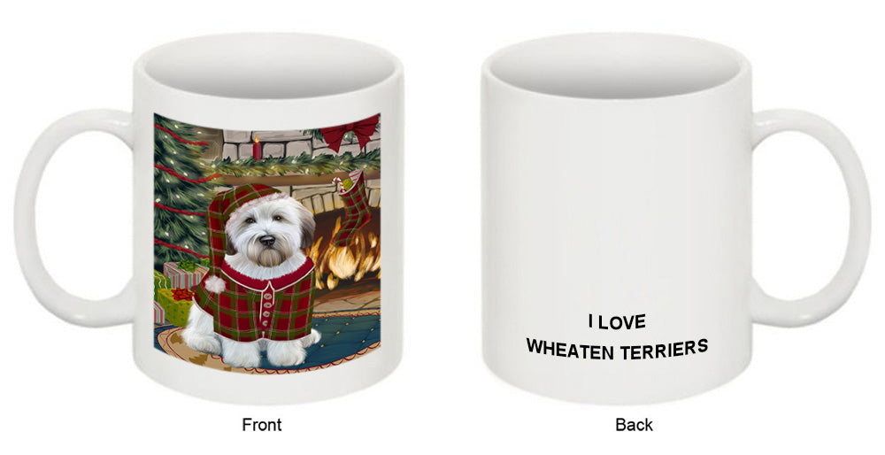 The Stocking was Hung Wheaten Terrier Dog Coffee Mug MUG51057