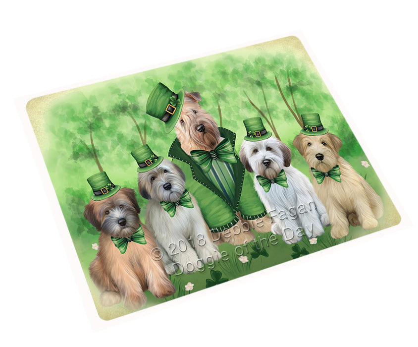 St. Patricks Day Irish Portrait Wheaten Terrier Dogs Cutting Board C77433