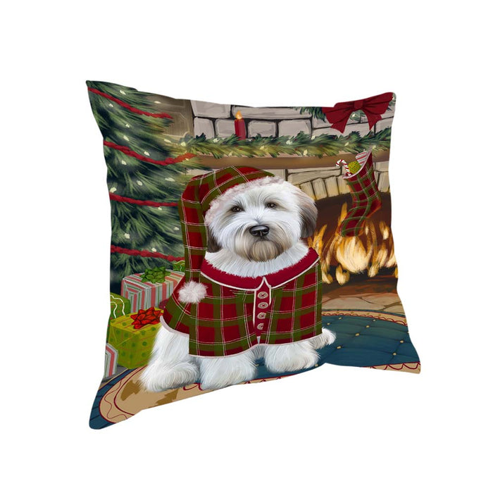 The Stocking was Hung Wheaten Terrier Dog Pillow PIL71564