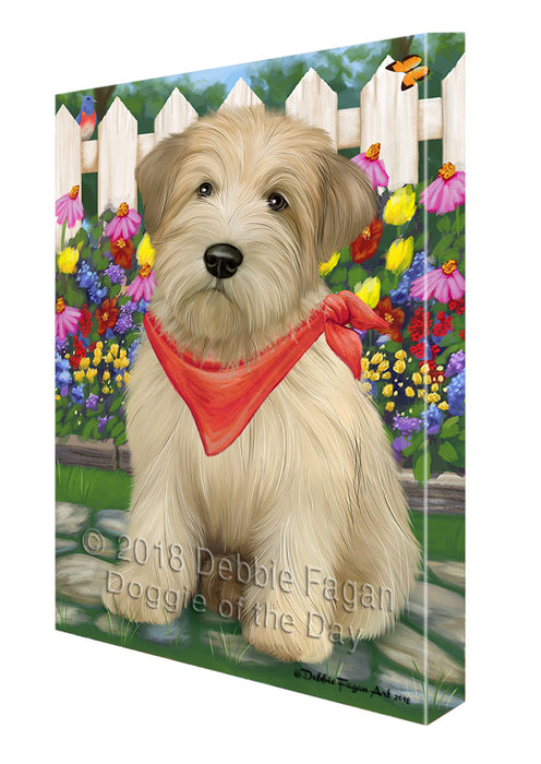 Spring Floral Wheaten Terrier Dog Canvas Print Wall Art Décor CVS87344