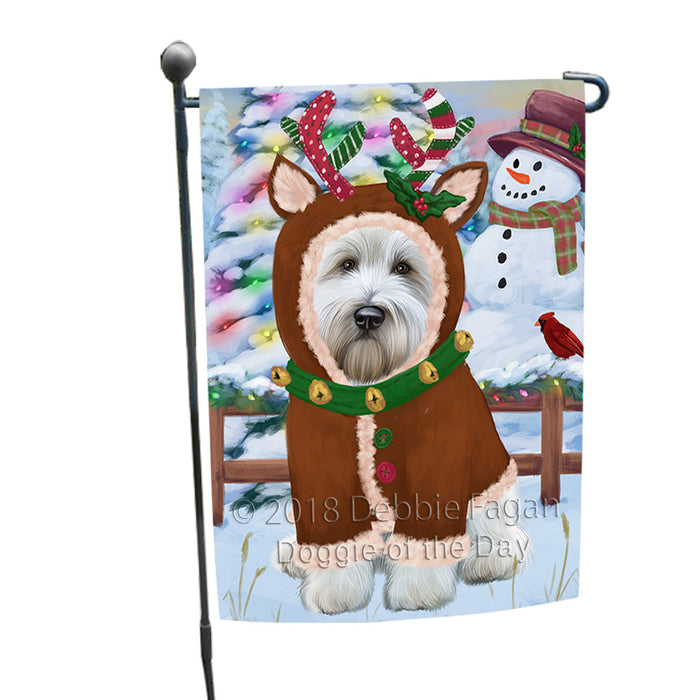 Christmas Gingerbread House Candyfest Wheaten Terrier Dog Garden Flag GFLG57225